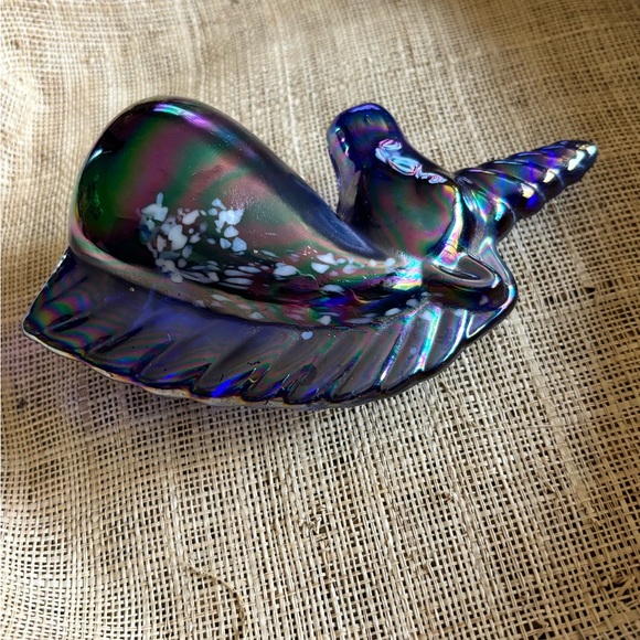 Vintage 80’s Crystal Unicorn Iridescent Colbalt blue - Picture 4 of 7